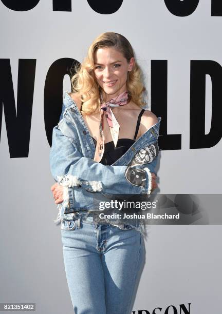 Actress Actress Jaime King attends the Hudson Jeans FYF Fest Style Lounge at Exposition Park on July 23, 2017 in Los Angeles, California.