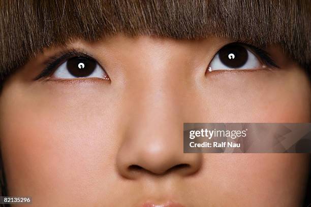 natural beauty portrait - human nose stockfoto's en -beelden