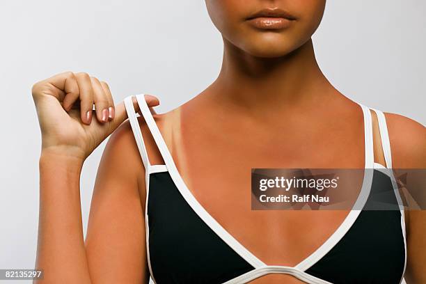 sunburn beauty portrait - tan stock pictures, royalty-free photos & images