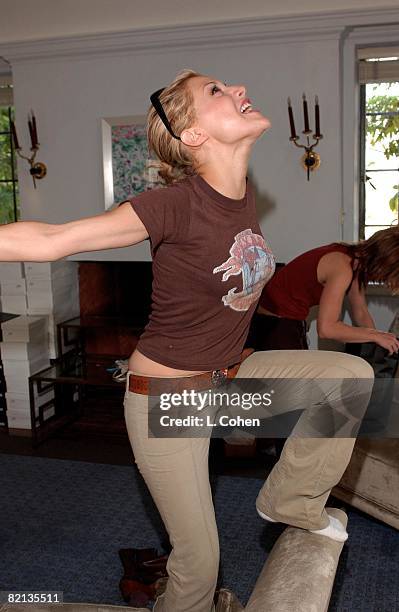 Brittany Murphy enjoying a "day of indulgences" in the Juicy Couture suite at the Chateau Marmont in Hollywood.