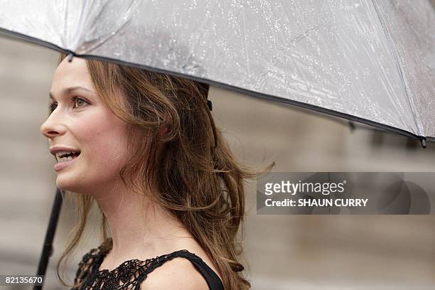 British actress Anna Walton arrives at London's Somerset House for the Peoples Premier of the film Hellboy - Golden Army on 31 July, 2008. AFP PHOTO...