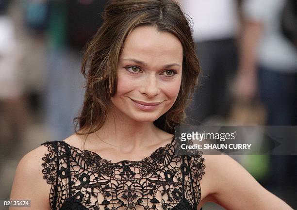 British actress Anna Walton arrives at London's Somerset House for the Peoples Premier of the film Hellboy - Golden Army on 31 July, 2008. AFP...