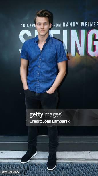 Thomas Brown attends "Seeing You" Broadway industry performance at 450 West 14th Street on July 23, 2017 in New York City.