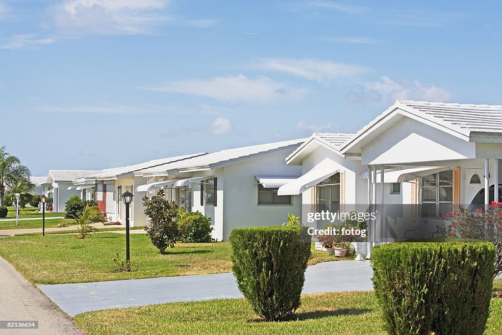 Row of houses, Boynton Beach, Florida, United States