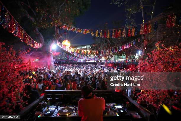 Omar-S performs onstage on day 3 of FYF Fest 2017 at Exposition Park on July 23, 2017 in Los Angeles, California.