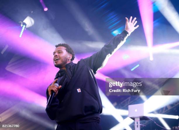 Joey Purp performs onstage on day 3 of FYF Fest 2017 at Exposition Park on July 23, 2017 in Los Angeles, California.