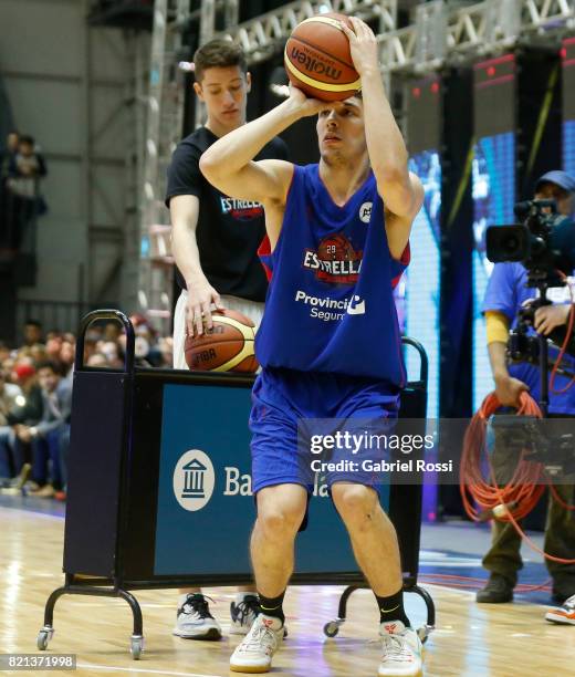 Lucio Redivo in action during the Three-Point Contest during the 29th Liga Nacional All-Star Game at Roberto Pando Sports Center of San Lorenzo on...