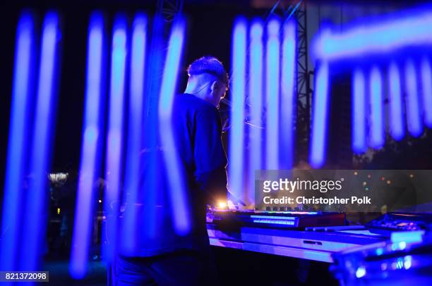Mura Masa performs onstage on day 3 of FYF Fest 2017 at Exposition Park on July 23, 2017 in Los Angeles, California.