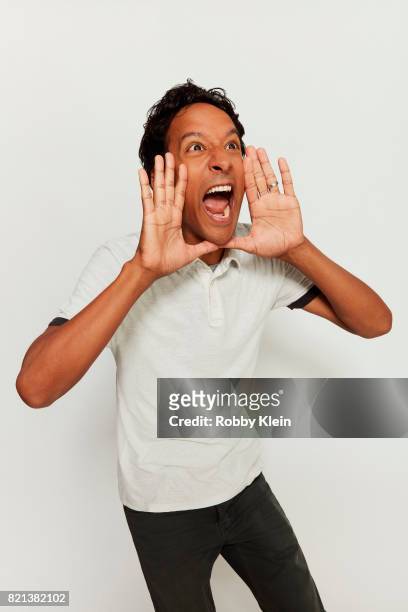Actor Danny Pudi of Disney's 'DuckTales' pose sfor a portrait during Comic-Con 2017 at Hard Rock Hotel San Diego on July 21, 2017 in San Diego,...