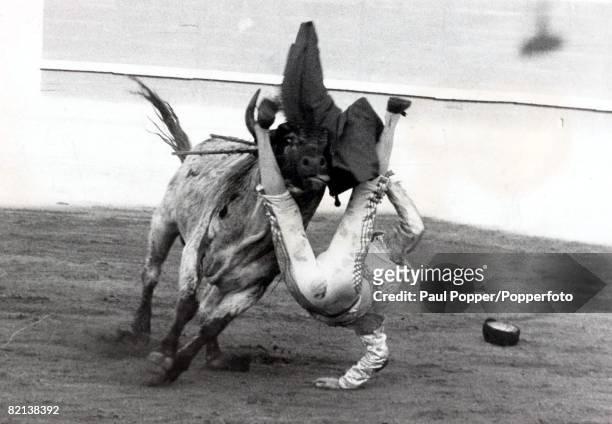 Popperfoto via Getty Images, The Book Volume 1, Page 91, Picture 10, 14th May 1959, A picture of the bull fighter Ramon Sanchez from Murcia in the...