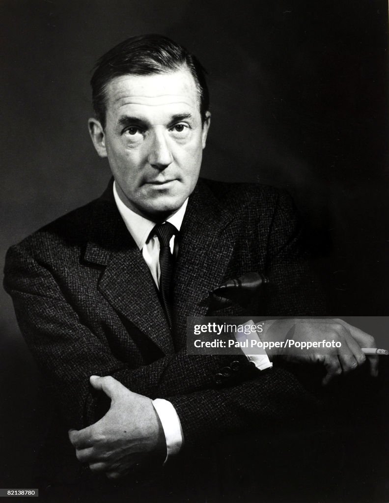 Fashion Personalities, pic: circa 1950's, British coutier Hardy Amies, born 1909, pictured in a studio setting, Hardy Amies, later knighted, was dressmaker by appointment to Queen Elizabeth II and opened his first fashion house in 1946 and specialised in