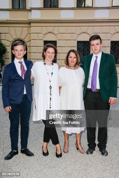 Benedikt von Schoenburg-Glauchau, Aliki Goulandris, Irina von Schoenburg-Glauchau, Maximus von Schoenburg-Glauchau during the Jose Carreras concert...