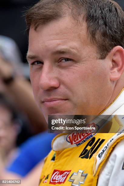 Ryan Newman Richard Childress Racing Chevrolet SS looks on during driver introductions before the start of the NASCAR Monster Energy Cup Series...