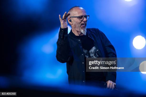 Thomas D of Die Fantastischen Vier performs during Waidsee Festival on July 23, 2017 in Weinheim, Germany.