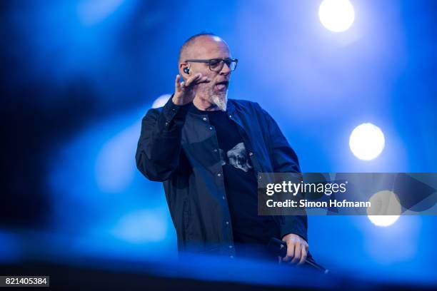 Thomas D of Die Fantastischen Vier performs during Waidsee Festival on July 23, 2017 in Weinheim, Germany.