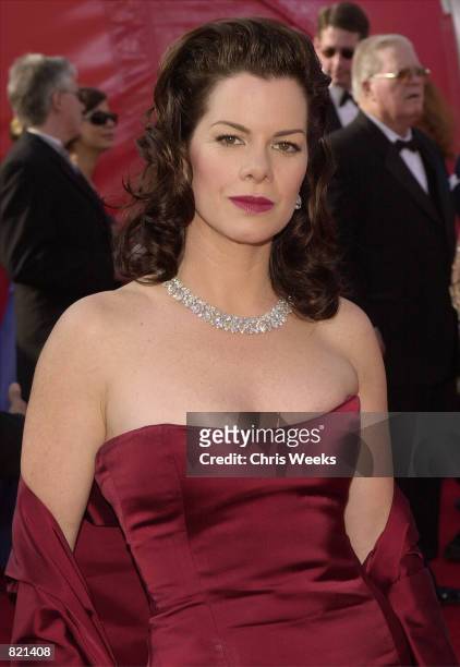 Marcia Gay Harden, winner of the Best Supporting Actress Oscar for for her role as the wife of artist Jackson Pollock in "Pollock," arrives at the...