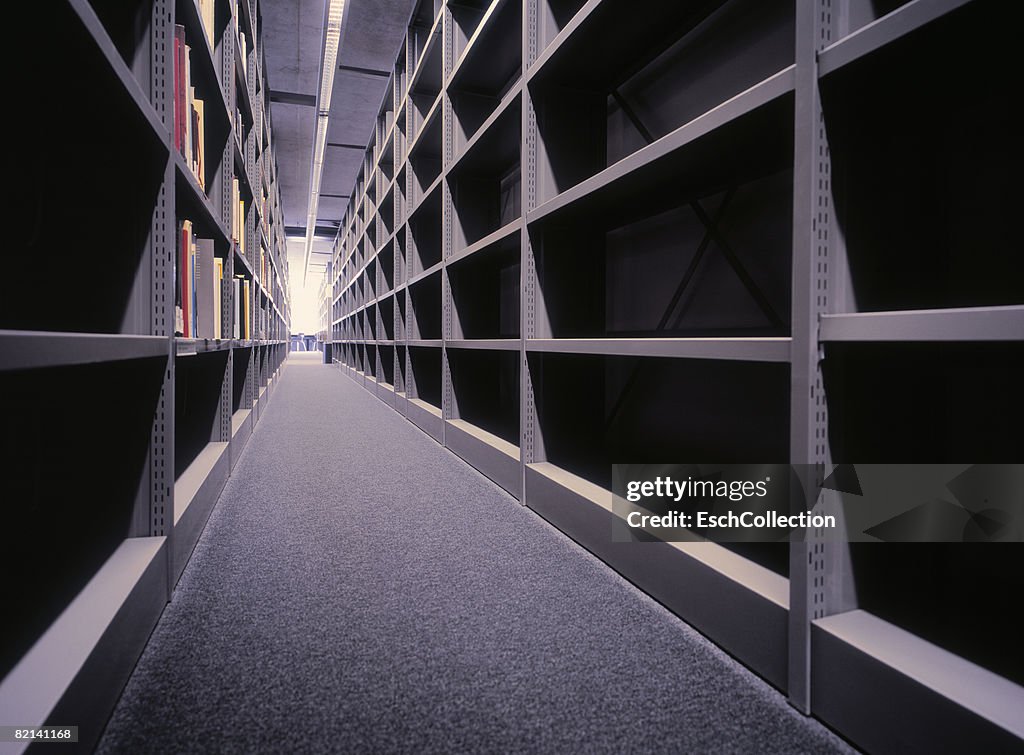 Empty Bookcases In A Library High-Res Stock Photo - Getty Images