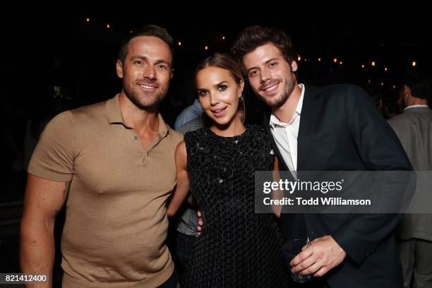 Dylan Bruce, Arielle Kebbel and Francois Arnaud at Entertainment Weekly's annual Comic-Con party in celebration of Comic-Con 2017 at Float at Hard...