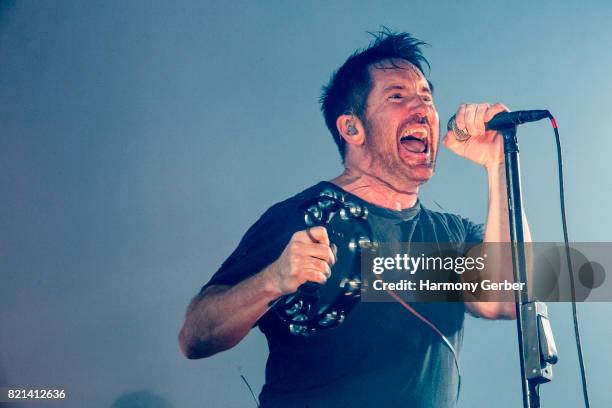 Trent Reznor of Nine Inch Nails performs at FYF Festival on July 22, 2017 in Los Angeles, California.