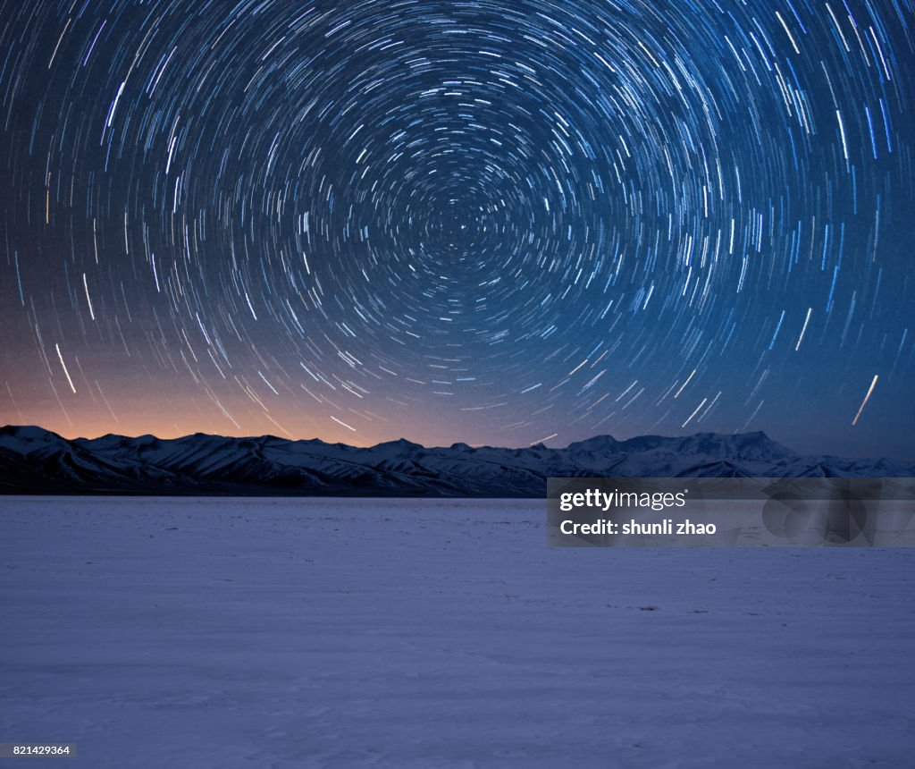 Star trails of Tibet