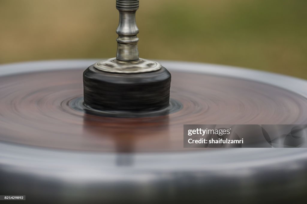 "Gasing" or tops spinning, is a traditional games popular among Malay in Malaysia.