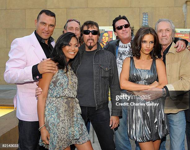 Actor Vinnie Jones, actress Cassandra Hepburn, writer-director-actor Larry Bishop, actor Michael Madsen, actress Leonor Varela, and actor David...