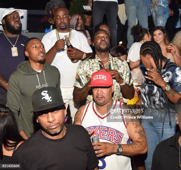 Meek Mill attends His Album release Party for "Wins and Losses" at Compound on July 23, 2017 in Atlanta, Georgia.