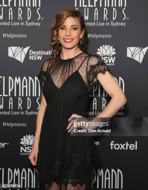 Brooke Satchwell arrives ahead of the 17th Annual Helpmann Awards at Lyric Theatre, Star City on July 24, 2017 in Sydney, Australia.