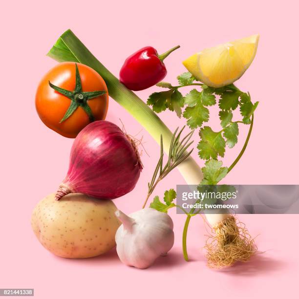 Fresh uncooked vegetable still life.