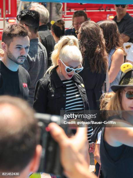 Christina Aguilera is seen on July 23, 2017 in Los Angeles, California.