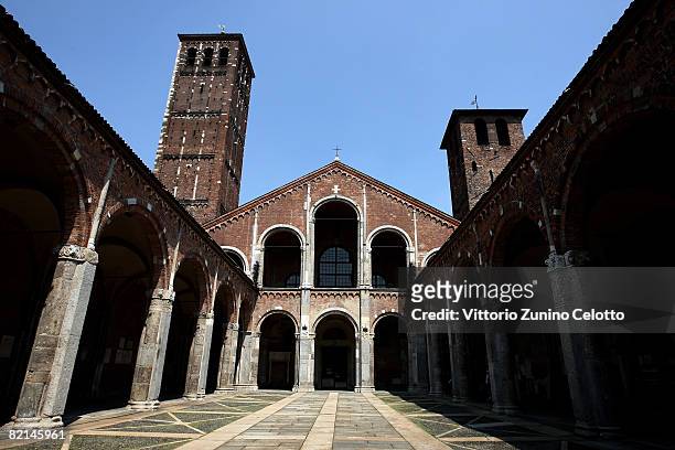 General view of the church of Sant'Ambrogio on July 31, 2008 in Milan, Italy.