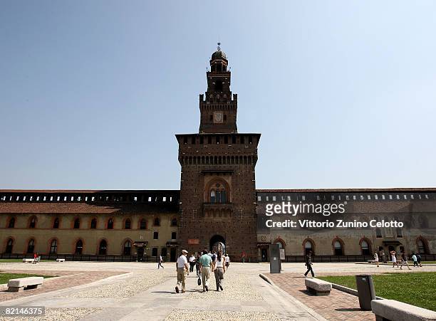 General view of the Castello Sforzesco on July 31, 2008 in Milan, Italy.
