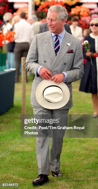 Prince Charles, Prince of Wales visits the Sandringham Flower Show on July 30, 2008 in Norfolk, England.