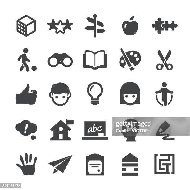 frühkindliche bildung icons - smart-serie - kunst und kunsthandwerk stock-grafiken, -clipart, -cartoons und -symbole