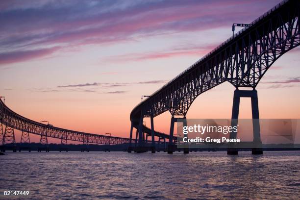 chesapeake bay bridge - bay bridge stock pictures, royalty-free photos & images