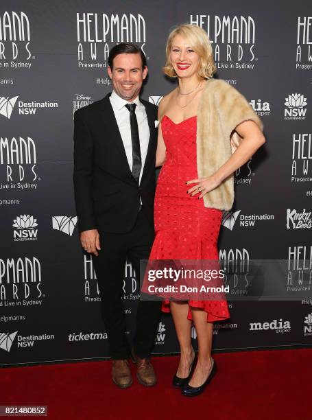 Phil Jamieson and Julie Jamieson arrives ahead of the 17th Annual Helpmann Awards at Lyric Theatre, Star City on July 24, 2017 in Sydney, Australia.