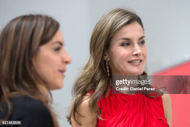 Queen Letizia of Spain inaugurates the annual meeting with director of Cervantes Institutes at Museo Ruso San Petersburgo on July 24, 2017 in Malaga,...