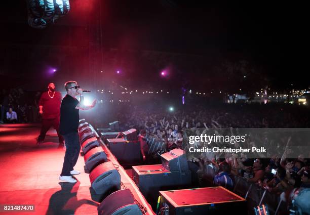 Run The Jewels performs onstage on day 3 of FYF Fest 2017 at Exposition Park on July 23, 2017 in Los Angeles, California.