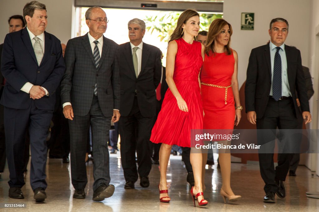 Queen Letizia Meets Directors of Cervantes Institutes in Malaga