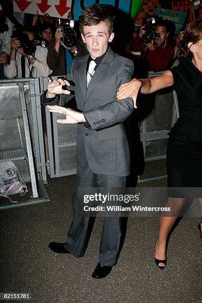 Big Brother House's 7th evictee Luke Marsden is photographed by the media on his way to be interviewed by programme host Davina McCall at Elstree...