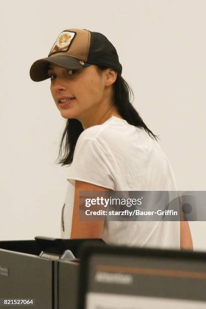 Gal Gadot is seen at LAX on July 23, 2017 in Los Angeles, California.