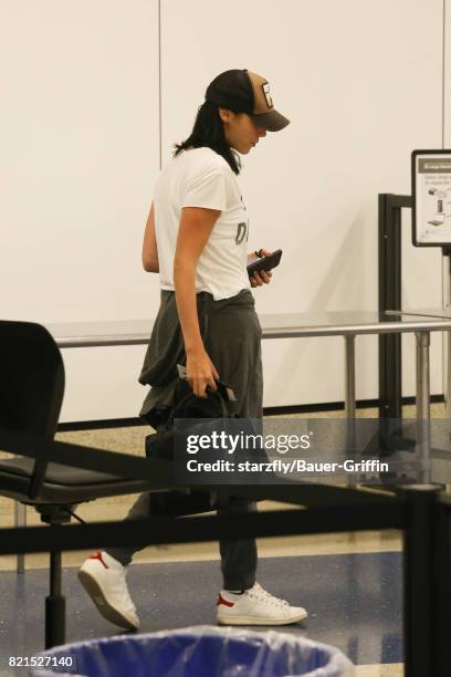 Gal Gadot is seen at LAX on July 23, 2017 in Los Angeles, California.