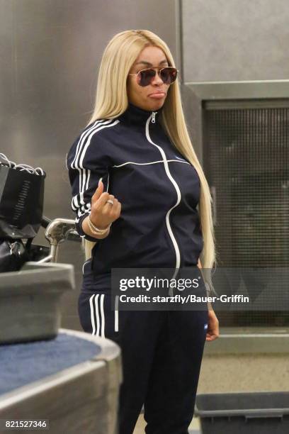 Blac Chyna is seen at LAX on July 23, 2017 in Los Angeles, California.