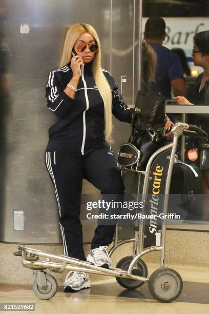 Blac Chyna is seen at LAX on July 23, 2017 in Los Angeles, California.