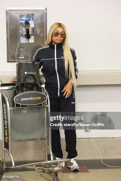 Blac Chyna is seen at LAX on July 23, 2017 in Los Angeles, California.