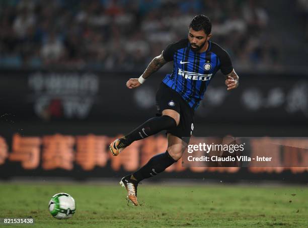 Gabriel Barbosa Almeida of FC Internazionale in action during the 2017 International Champions Cup match between FC Internazionale and Olympique...
