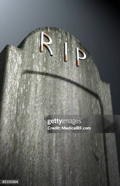 smoking kills - graveyard background stock illustrations