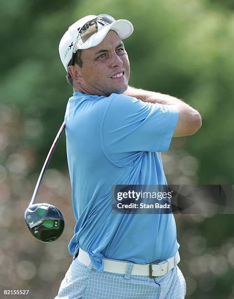 Scott Gardiner hits from the sixth tee box during the second round of the Cox Classic Presented by Chevrolet held at Champions Run on August 1, 2008...