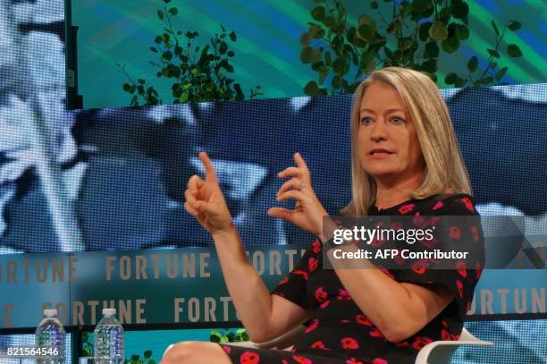 Jamie Miller, GE Senior Vice President and CEO GE Transportation, speaks July 18, 2017 during the Fortune Brainstorm Tech conference in Aspen,...