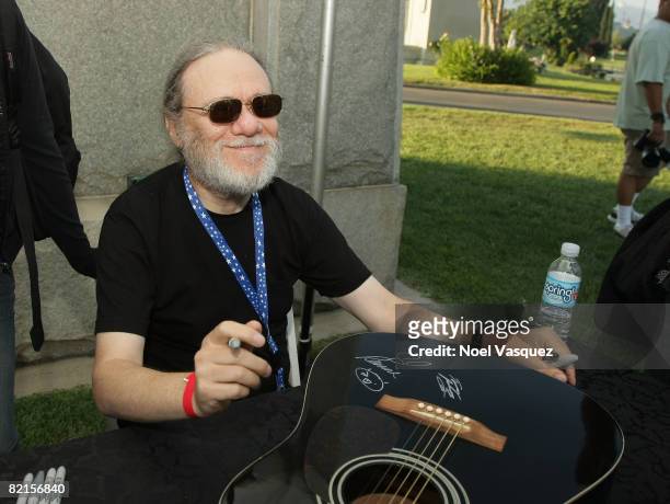 Tommy Ramone attends the Tribute To Johnny Ramone at the Forever Hollywood Cemetery on August 1, 2008 in Los Angeles, California.